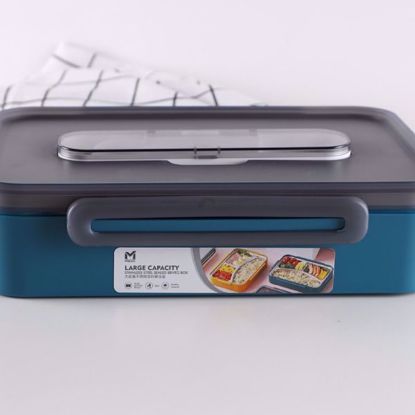 Picture of Large capacity stainless steel lunch box(272*202*62mm)