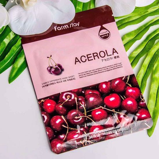 Picture of FARMSTAY ACEROLA VISIBLE DIFFERENCE MASK SHEET