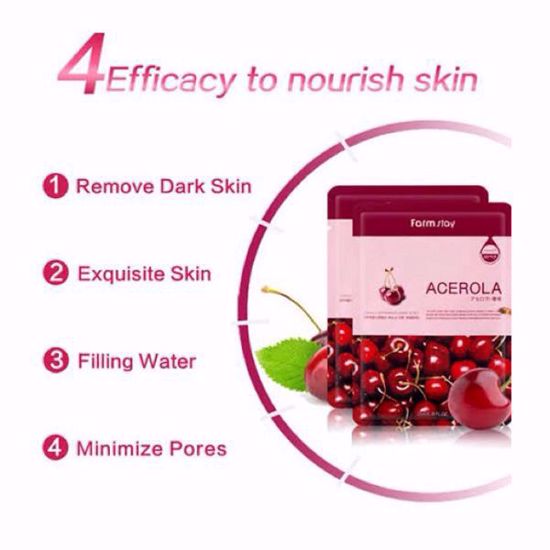 Picture of FARMSTAY ACEROLA VISIBLE DIFFERENCE MASK SHEET