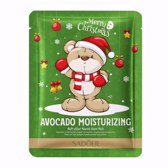 صورة SADOER Merry Christmas Facial Mask Avocado Moisturizing - 25g