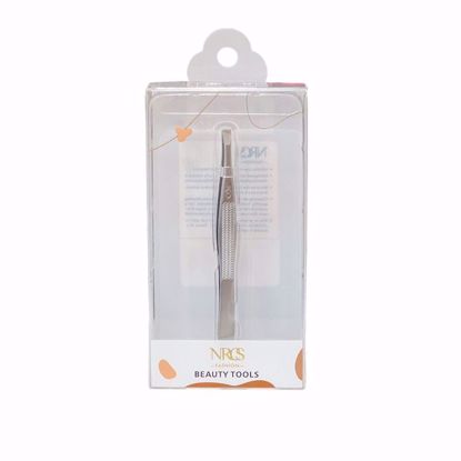 Picture of Electroplated Pearl Eyebrow Tweezers – 430 Stainless Steel