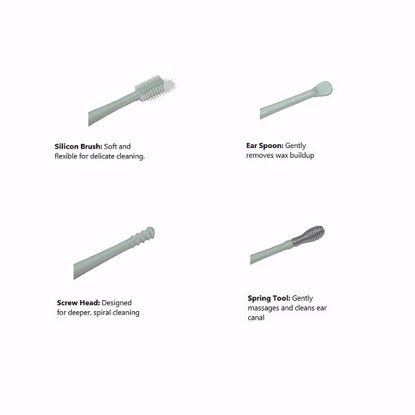 Picture of 2-Piece Double-Headed Ear Cleaning Tool Set with Storage Bag