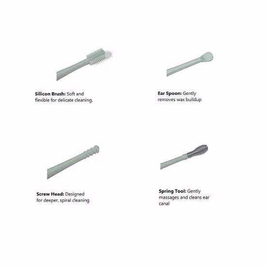 صورة 2-Piece Double-Headed Ear Cleaning Tool Set with Storage Bag