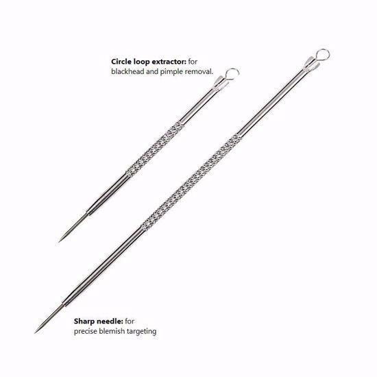 Picture of Stainless Steel Acne Needle Tool – Needle & Loop Extractor