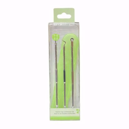 Picture of 3-Piece Stainless Steel Acne Needle Set with Storage Case