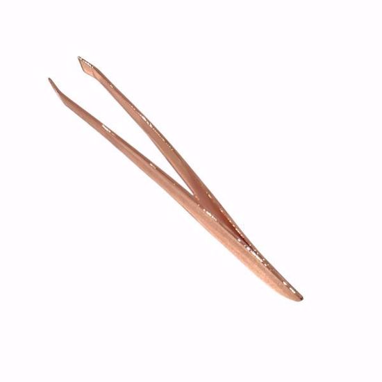 Picture of Rose Gold Slant Tweezer – Stainless Steel Precision Tool