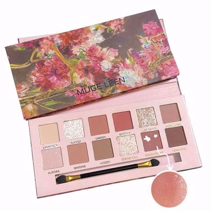 Picture of MUGE LEEN 12-Color Stagnated Flower Oil Painting Style Eyeshadow Palette
