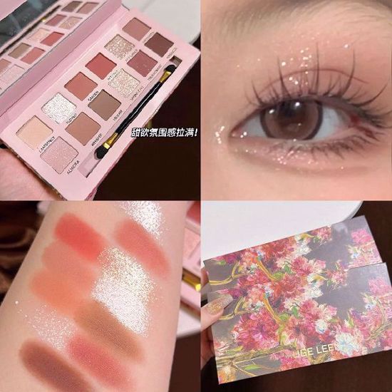 Picture of MUGE LEEN 12-Color Stagnated Flower Oil Painting Style Eyeshadow Palette