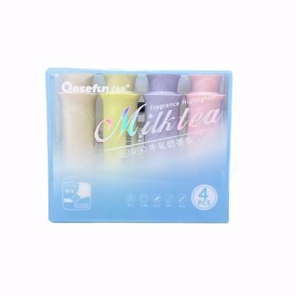Picture of Milk Tea Highlighter Pen Set – 3 Box Variations with Milk Tea Scent (4 Colors per Box)