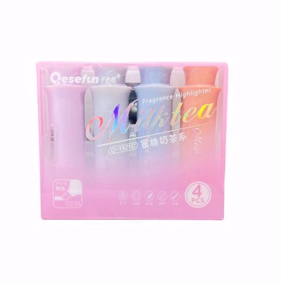 صورة Milk Tea Highlighter Pen Set – 3 Box Variations with Milk Tea Scent (4 Colors per Box)
