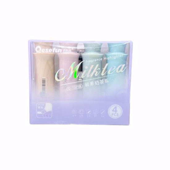 صورة Milk Tea Highlighter Pen Set – 3 Box Variations with Milk Tea Scent (4 Colors per Box)