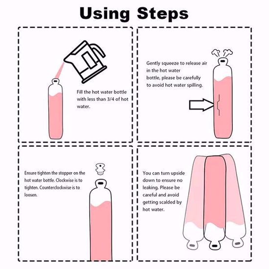 Picture of Long Hot Water Bag with Cover – 72cm (Neck & Waist Relief)
