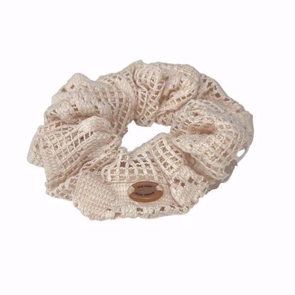 Picture of Beige Crocheted Hair Scrunchie