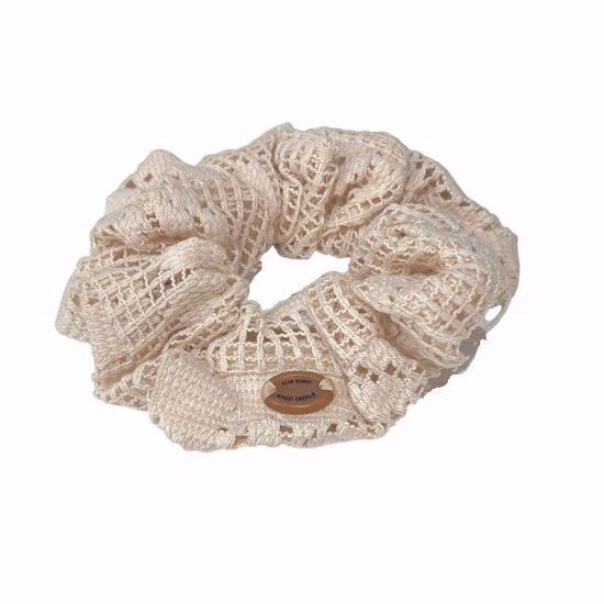 Picture of Beige Crocheted Hair Scrunchie