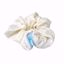 Picture of White Hair Scrunchie with Blue Edge Trim