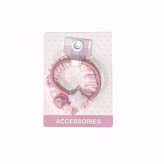Picture of Basic Hair Ties (2 pcs) – Random Colors & Designs with Star Charm