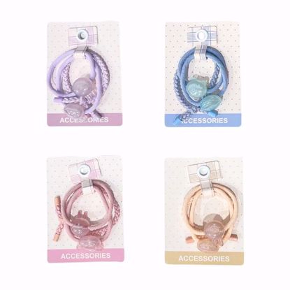 صورة Basic Hair Ties (3 pcs) – with Bunny & Bear Charms