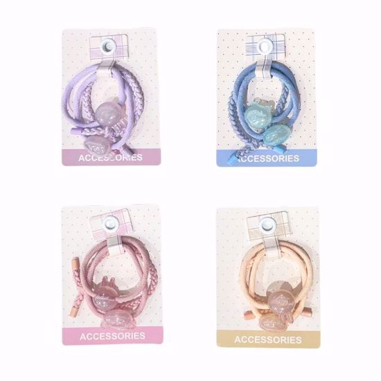 Picture of Basic Hair Ties (3 pcs) – with Bunny & Bear Charms