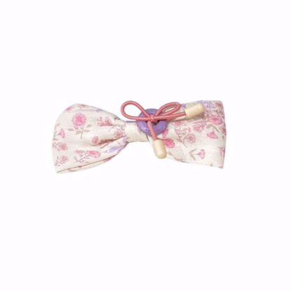 Picture of Ribbon Hair Clip with Pink Floral Design
