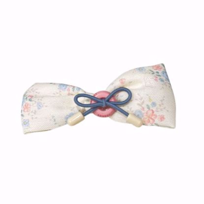 Picture of Ribbon Hair Clip with Blue Floral Design