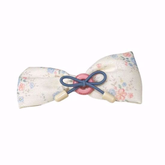 Picture of Ribbon Hair Clip with Blue Floral Design