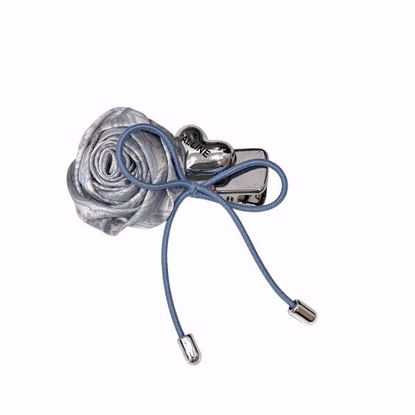 Picture of Rose Hair Clip with Blue Pattern