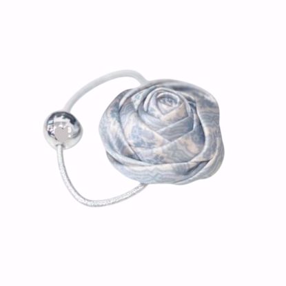 Picture of Blue Vintage Pattern Rose Hair Tie
