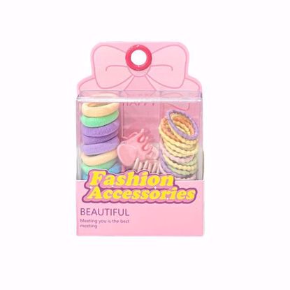 Picture of 3-in-1 Kids Hair Accessories Set – Mini Hair Clips, Towel Rings & Hair Ring Ties