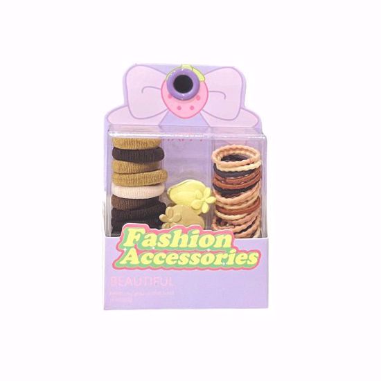 Picture of 3-in-1 Kids Hair Accessories Set – Mini Hair Clips, Towel Rings & Hair Ring Ties
