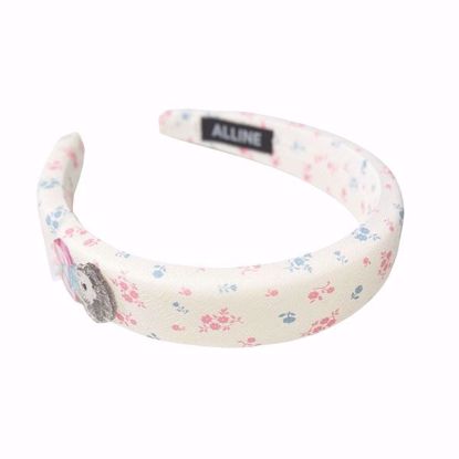 Picture of Blue and Pink Flower White Hairband