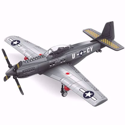 صورة Air Force P-51 Mustang Fighter #4006 – Building Block Set