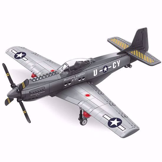صورة Air Force P-51 Mustang Fighter #4006 – Building Block Set