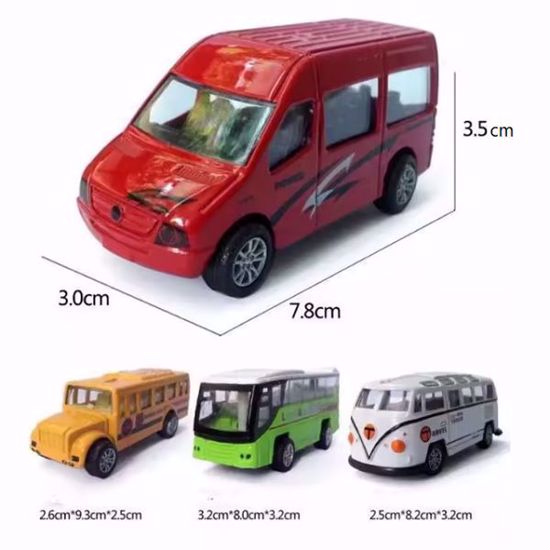 صورة XLC X4 Metal Die-Cast Pull Back Vehicle Set – Buses & Vans