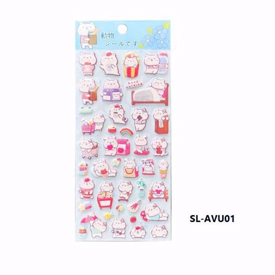 صورة 3D Puffy Stickers – Cat & Bunny Life