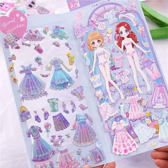 صورة My Fashion Style Plus Doll Set – The Girls Trend Doll Stickers