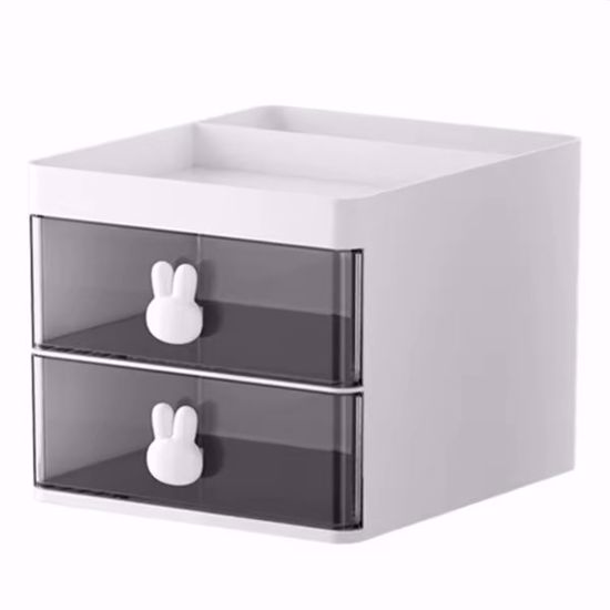 صورة Cute Jewelry & Stationery Organizer with Bunny Drawer Pulls
