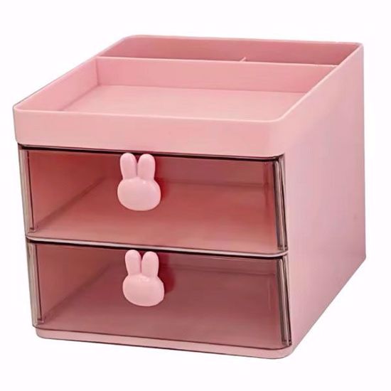 صورة Cute Jewelry & Stationery Organizer with Bunny Drawer Pulls