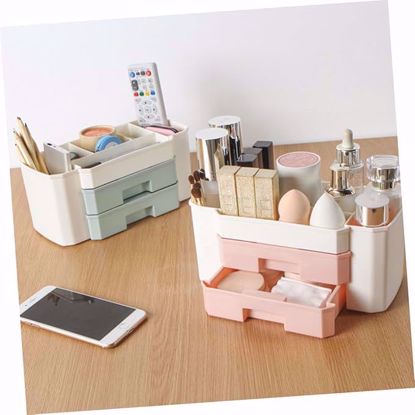 صورة Multi-Use Compact Organizer with Drawers Storage Box