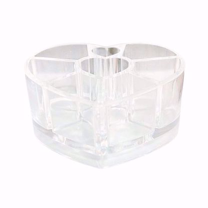 Picture of Heart-Shaped Clear Cosmetic Organizer