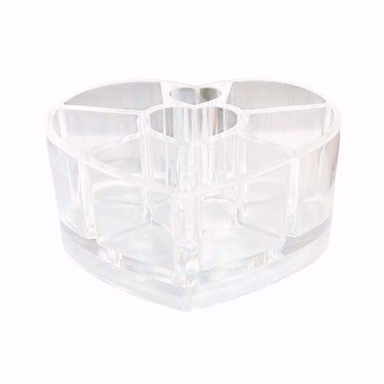 Picture of Heart-Shaped Clear Cosmetic Organizer