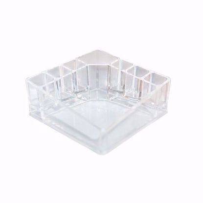 Picture of Clear Acrylic Square Tray – Multi-Compartment Desk Organizer