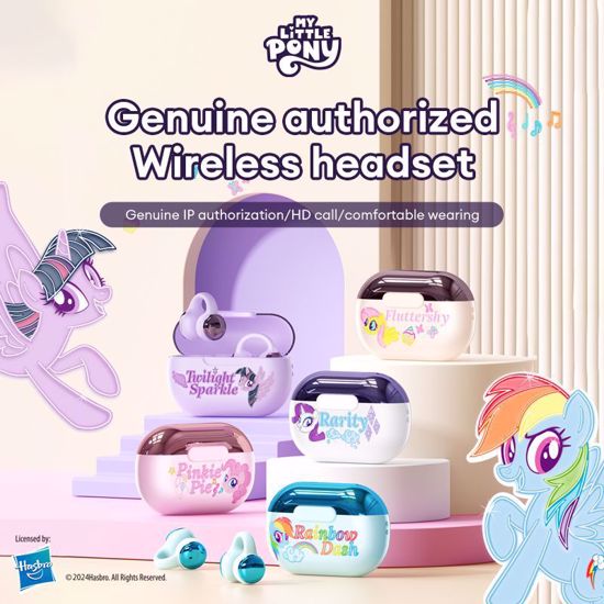 صورة My Little Pony Neon Series Ear Clip BT Earphones - MLP-T02 (White)
