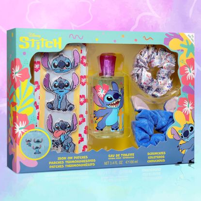 Picture of Disney Stitch Gift Set  ( 100 ml Eau de Toilette + Iron-On Patches + Hair Scrunchies)
