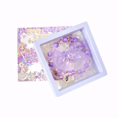 صورة 2-in-1 Bracelet & Hairclip Set –with Evil Eye Butterfly Charm