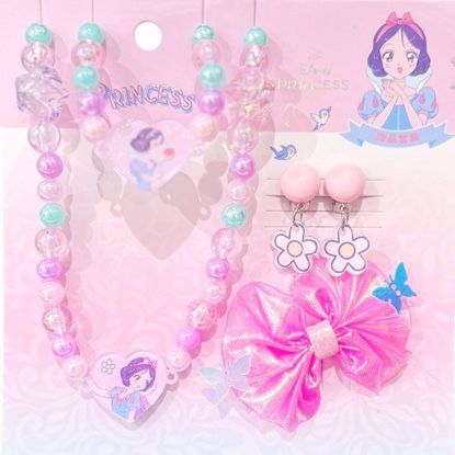 صورة Princess Jewelry Set for Kids – Disney Cinderella & Snow White Theme