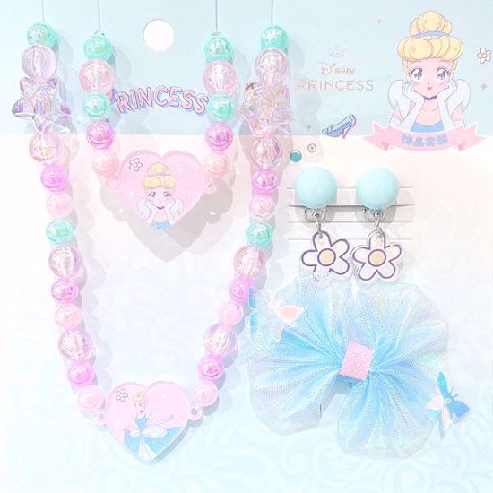 صورة Princess Jewelry Set for Kids – Disney Cinderella & Snow White Theme