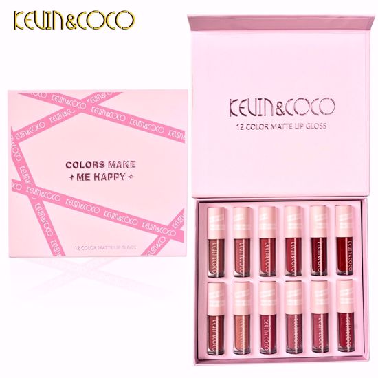 صورة KEVIN & COCO – “Colors Make Me Happy” 12-Color Matte Lip Gloss Set