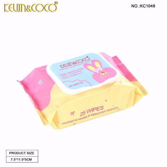 صورة Kevin & Coco Face & Eye Makeup Remover Wipes (25pcs)