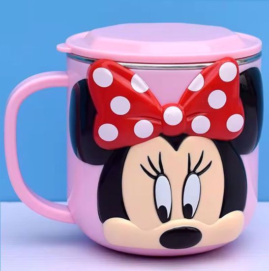 صورة Disney Minnie Mouse 3D Cartoon Stainless Steel Kids Cup