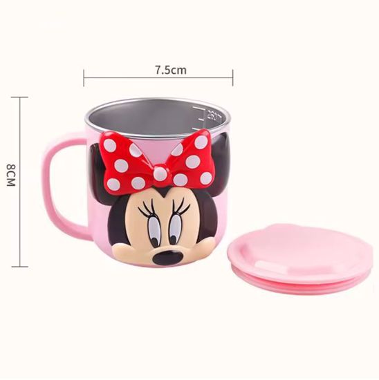 صورة Disney Minnie Mouse 3D Cartoon Stainless Steel Kids Cup